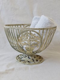 Image 1 of Cast Iron Garden Pedestal Basket