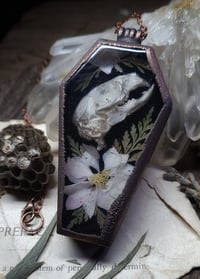 Image 3 of Coffin Amulet - Rabbit Skull and Floral