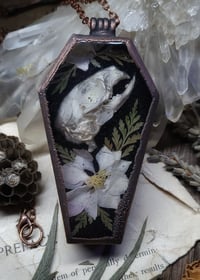 Image 1 of Coffin Amulet - Rabbit Skull and Floral