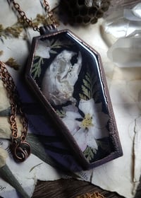 Image 2 of Coffin Amulet - Rabbit Skull and Floral
