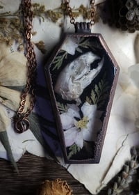 Image 4 of Coffin Amulet - Rabbit Skull and Floral