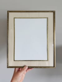 Image 3 of Vintage 40's Brass & Fabric Frame