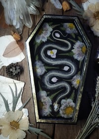 Image 5 of Snake Skeleton and Floral Wall Coffin