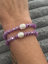 Image 3 of Lilac chalcedony bracelets 