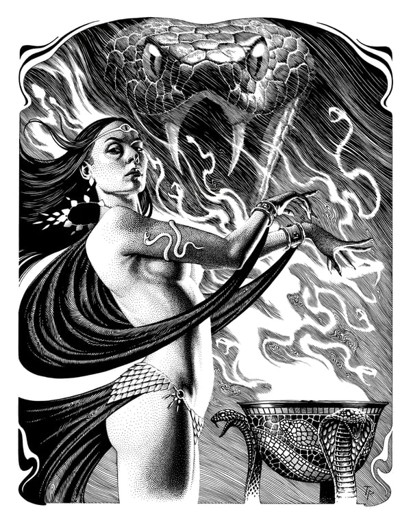 Image of Serpentine Sorceress (print)