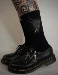 Image 2 of Hidden Moon Socks – Black Edition