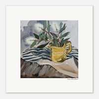 Image 1 of Art Print 'Native Blooms in a Yellow Jug'