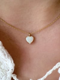 Image 5 of Mini Opal Heart Necklace