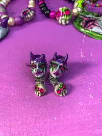Image 5 of Neon Whimsiclown Dangle Earrings