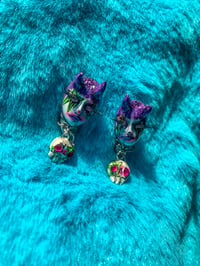 Image 4 of Neon Whimsiclown Dangle Earrings