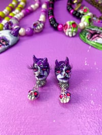 Image 5 of Purple Whimsiclown Dangle Earrings