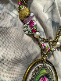 Image 4 of Neon Whimsiclown Beaded Chain Choker