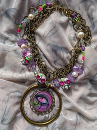 Image 2 of Purple Whimsiclown Beaded Chain Choker