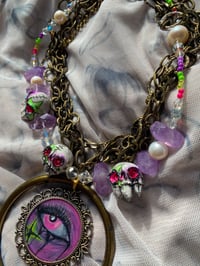 Image 3 of Purple Whimsiclown Beaded Chain Choker