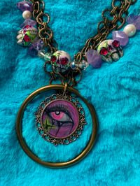 Image 4 of Purple Whimsiclown Beaded Chain Choker