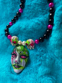 Image 3 of Neon Beaded Whimsiclown Choker