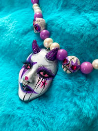 Image 2 of Purple Beaded Whimsiclown Choker