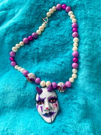 Image 1 of Purple Beaded Whimsiclown Choker
