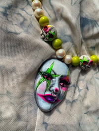 Image 5 of Neon Green Beaded Whimsiclown Choker