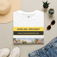 Image 1 of How Am I Driving? Cross-Eyed Santa T-Shirt