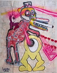 Image 1 of FIGHTING OVER CROWNS — original artwork — collaboration with XLVII and Marc Craig