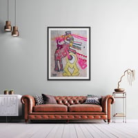 Image 2 of FIGHTING OVER CROWNS — original artwork — collaboration with XLVII and Marc Craig