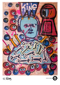 Image 1 of A3 Giclée Art Print — KING OF BONES — collaboration with Nazraptor and Marc Craig