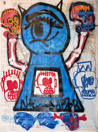 Image 1 of RAPTOR BOYZ — original artwork — collaboration with Nazraptor and Marc Craig