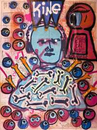 Image 1 of KING OF BONES — original artwork — collaboration with Nazraptor and Marc Craig