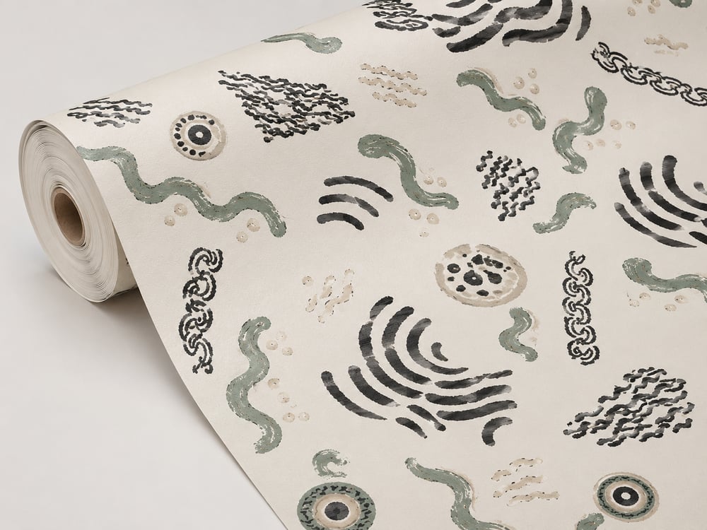 Image of Ritual, Quiet Moss - Self-adhesive Wallpaper