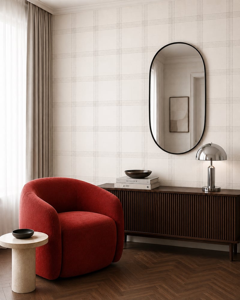 Image of Ritual, Linen Blend - Self-adhesive Wallpaper