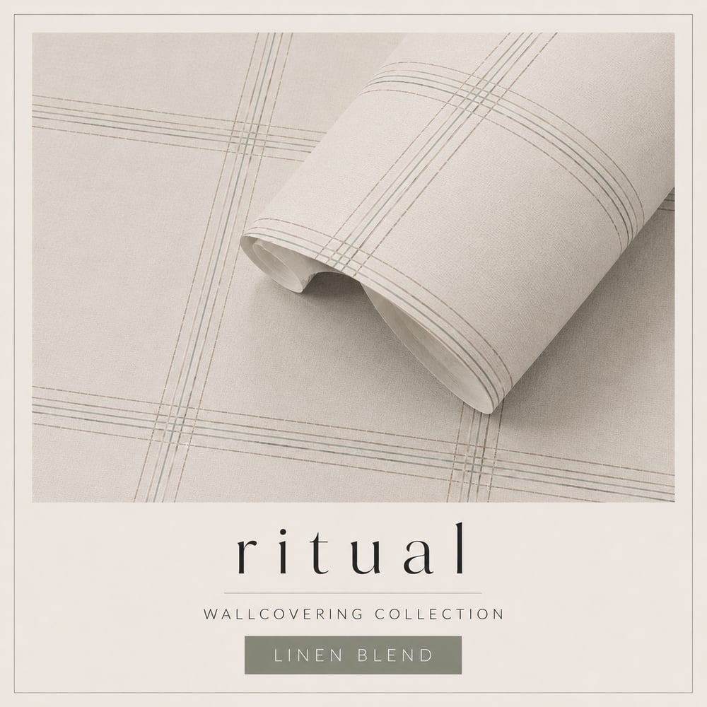 Image of Ritual, Linen Blend - Self-adhesive Wallpaper