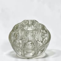 Image 3 of Ancien Pique-fleurs en verre moulé - 9 trous - signé  Rheims - Porte crayon - Années 30 - 40 