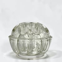 Image 2 of Ancien Pique-fleurs en verre moulé - 9 trous - signé  Rheims - Porte crayon - Années 30 - 40 
