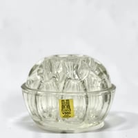 Image 4 of Ancien Pique-fleurs en verre moulé - 9 trous - signé  Rheims - Porte crayon - Années 30 - 40 