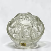 Image 7 of Ancien Pique-fleurs en verre moulé - 9 trous - signé  Rheims - Porte crayon - Années 30 - 40 