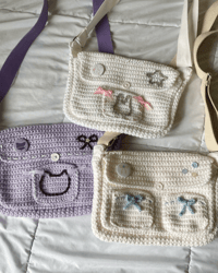 Image 1 of button pin messenger bags