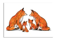 Image 1 of FOX FAMILY 2.0 — Limited Edition Art Print