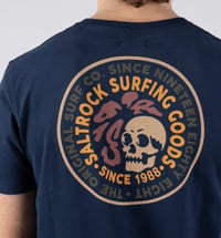 Image 4 of Saltrock trail badge t shirt , blue 