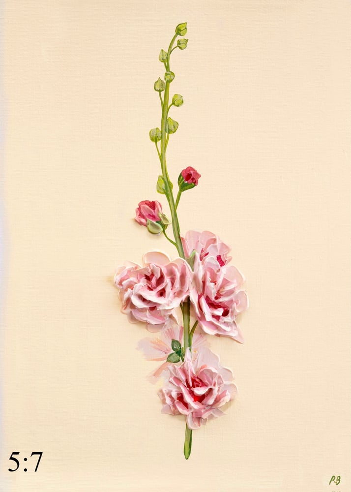 Image of Double Hollyhock Giclée Print