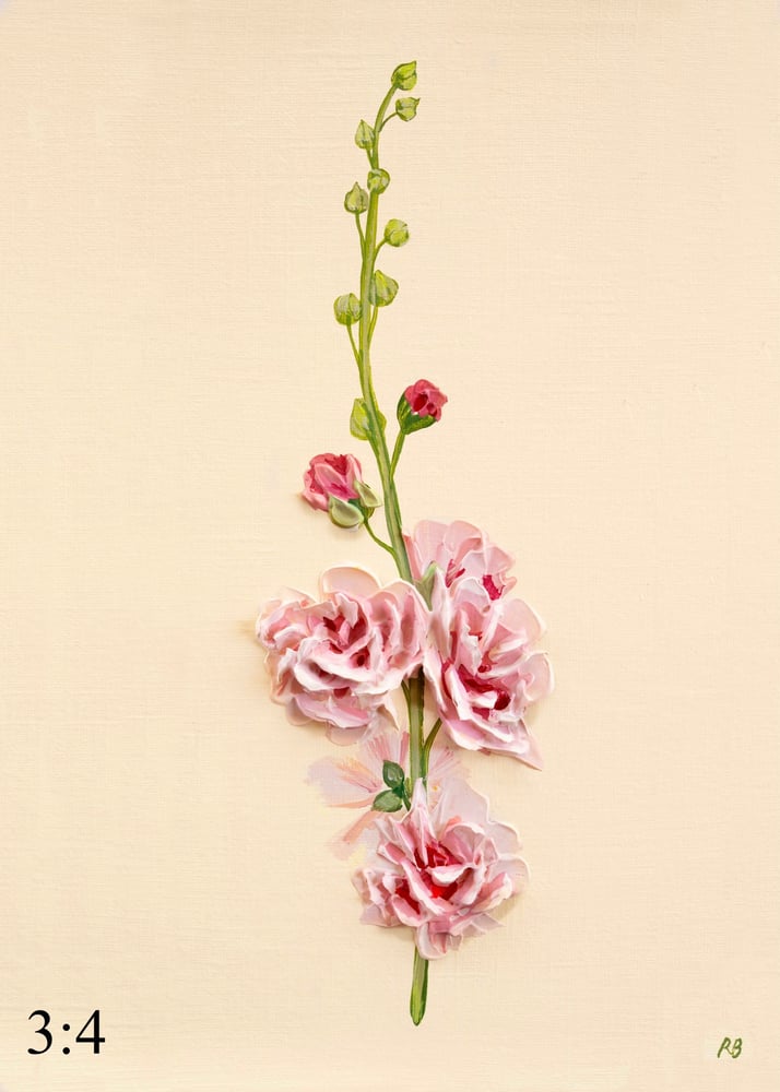 Image of Double Hollyhock Giclée Print