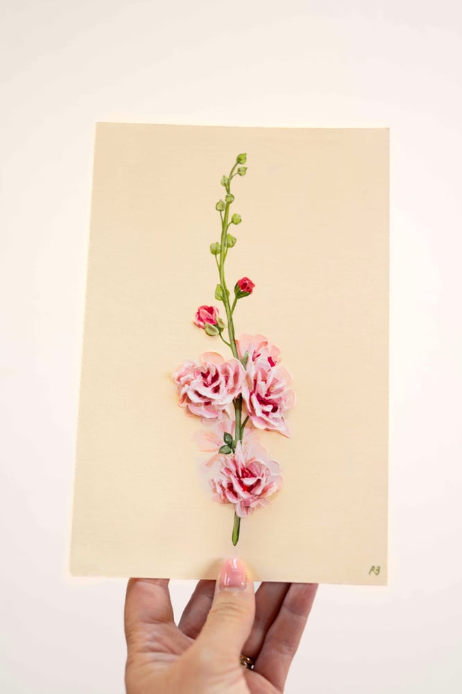 Image of Double Hollyhock Giclée Print