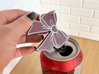 Bow Can Opener White and Pink