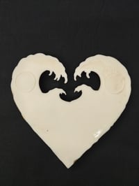 Image 3 of Sea Love Heart Wall Art Decor Gold Plaque Shabby Chic Gothic Ornate Gift Waves