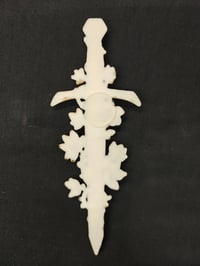 Image 2 of Mini Sword Wall Art Decor Gold Plaque Shabby Chic Gothic Ornate Gift Flower