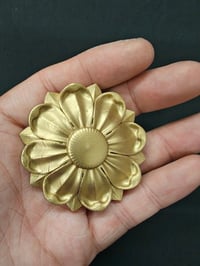 Image 2 of Ornate Wall Hanging Plaque Set of 6 Gold Flower Art Resin Ornate
