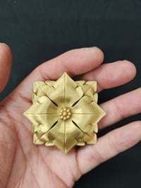 Image 5 of Ornate Wall Hanging Plaque Set of 6 Gold Flower Art Resin Ornate