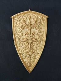Image 1 of Ornate shield Wall Art Decor Gold Moulding Shabby Chic Gothic Baroque Mini New