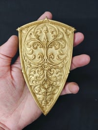 Image 2 of Ornate shield Wall Art Decor Gold Moulding Shabby Chic Gothic Baroque Mini New