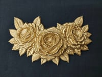 Image 1 of Rose Moulding Wall Art Decor Gold Plaque Shabby Chic Gothic Ornate Gift Flower